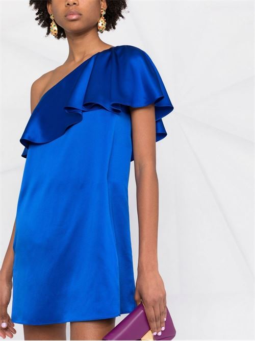 One shoulder dress with ruffles SAINT LAURENT | 645996Y070N4164